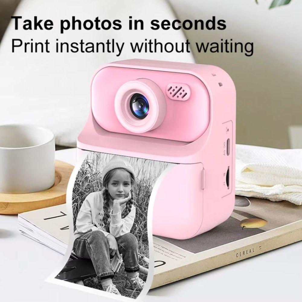 Dual Lens Children Digital Camera with Print Paper Mini Instant Print Toys  Birthday Gift