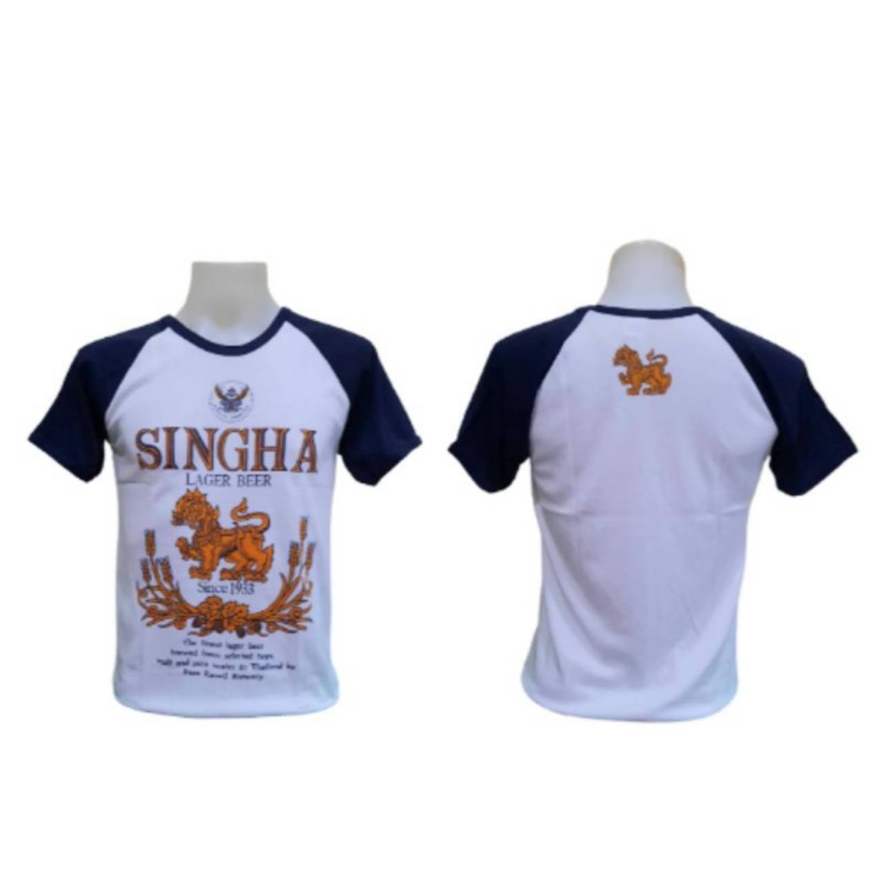 Футболка с коротким рукавом с принтом для мужчин и женщин, унисекс, животное, пиво, хлопок, Таиланд, черный, белый, круглый вырез 2XL