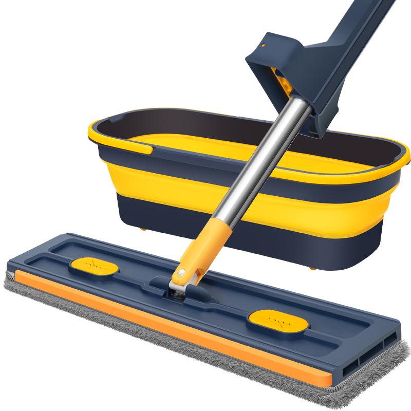 Jia Chuang 42CM Hands-Free Absorbent Flat Mop for Household Cleaning