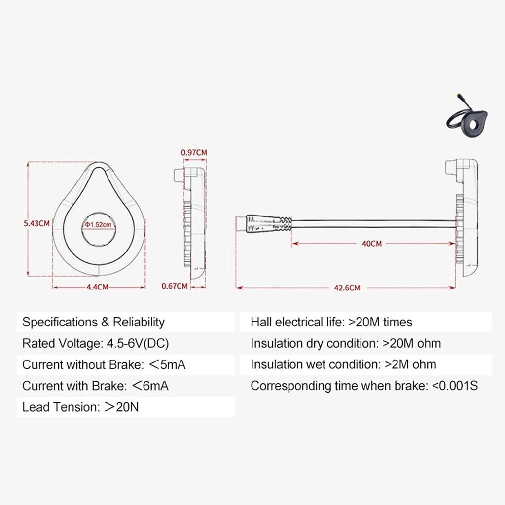 Electric Bikes Sensor, Electric Bikes Sensor Multifunctional 12 Magnets Dual Hall Electric Pedal Sensor for Electric Bike