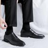 2025 new lace-up leather shoes men's soft sole breathable fashion trend men's shoes Korean version business dress leather shoes 8061-R