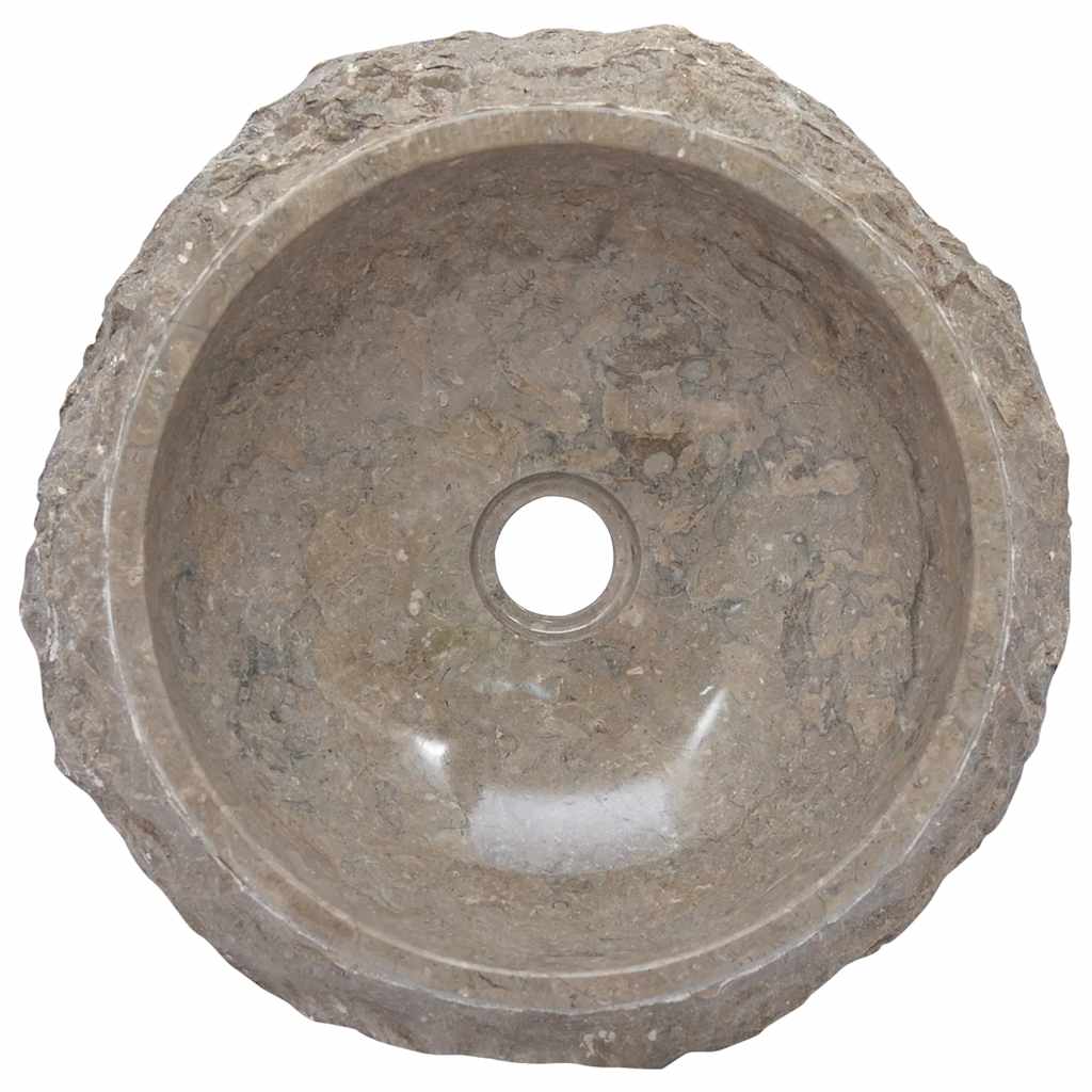 Grey Wash Basin Ø40x12 Cm Marble