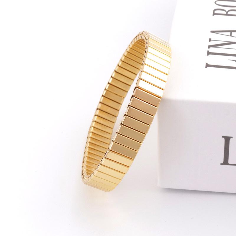 Niche Design Sense Full -Light Elastic Bracelet Stainless Steel Fashion Women 'S Jewelry 