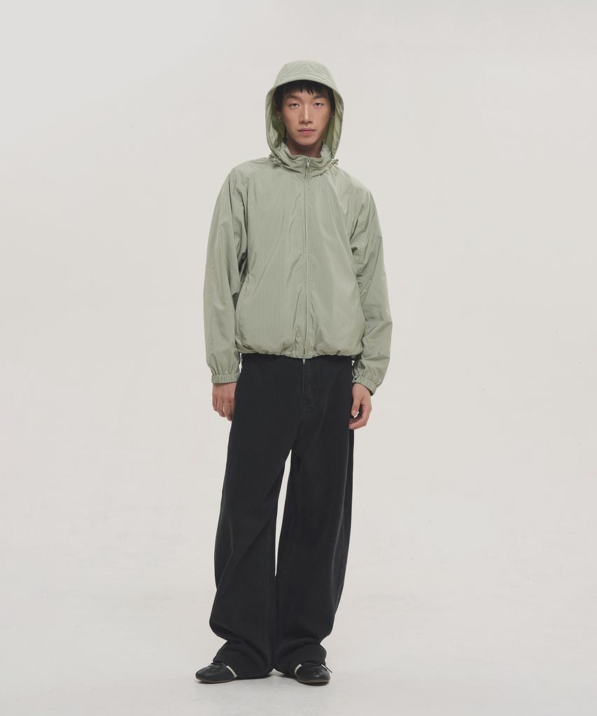 Noise [Diberi X Noise] Striped Windbreaker Jacket - Mint