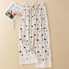 Women's Summer Floral Lace Cotton Pajama Pants - Lightweight, Loose-Fit, Versatile for Home or Outdoors