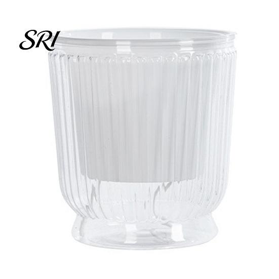 Breathable Plant Pot Self Watering Plastic Flower with Water Reservoir Easy Care Indoor Planter Wick Ropes Modern for Home Office Desktop Low