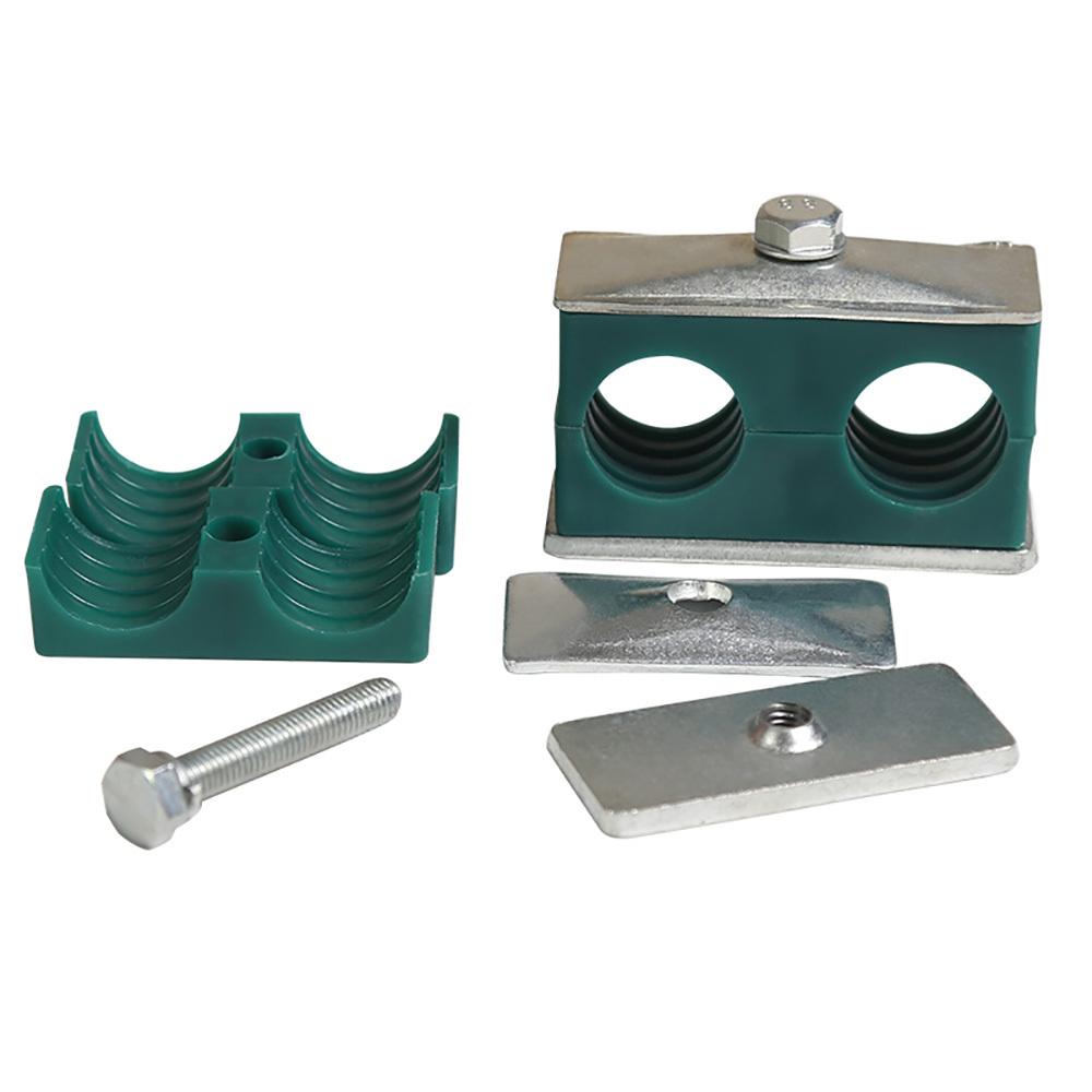 1 stuks Lichte Serie 2 Pijpgaten Hydraulische Pijpklem 6-32 mm Diameter Pijp Vastgeschroefde Plastic Clips Olie Water Gas Pijp Bevestigingsdeel