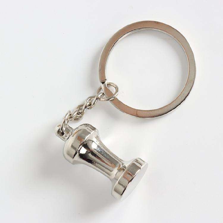 Pack of 5 Coffee Culture Symbolic Portafilter Keychain Espresso Machine Accessory Bag Pendant Metal Texture for Gifting