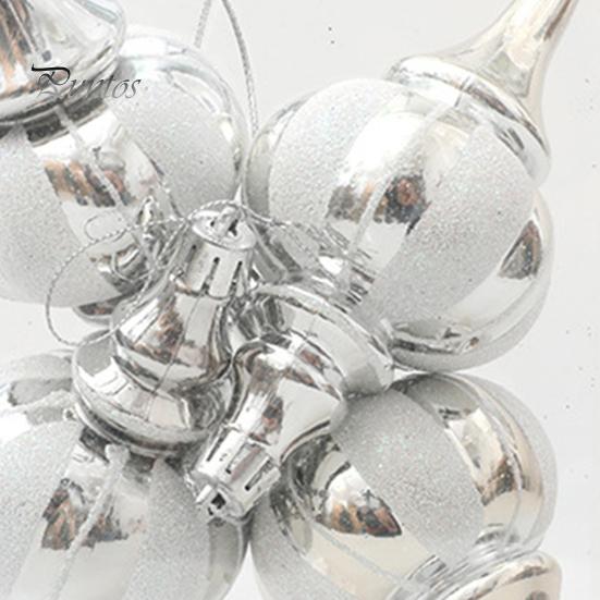 Set pandantiv cu tărtăcuță de Crăciun 4 buc. Decorațiuni festive pentru copac din plastic Pandantive pentru atmosferă colorată de vacanță