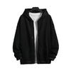 Men's Korean Style Solid Fleece Zip-Up Hoodie - Autumn/Winter Casual Sports Cardigan