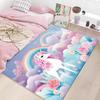 Cute Pink Fluffy Carpet Washable Non Slip Large Area Rug for Kids Bedroom Home Decor Flannel Mat