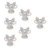 Set of 6 Portable Easter Rabbit Napkin Holders Rabbit Napkin Rings for Easter Thanksgiving and Festival Table Decoration