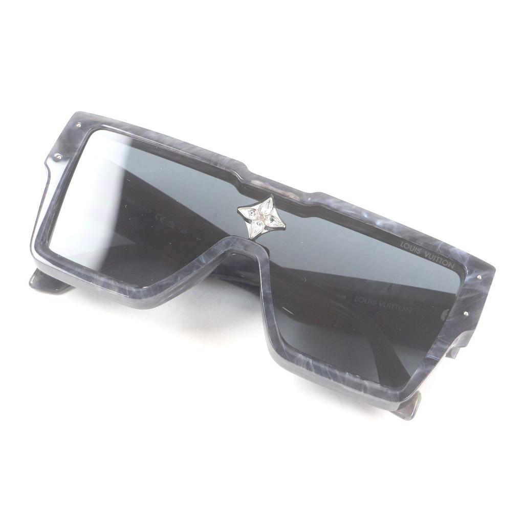 Great LOUIS VUITTON Sunglasses Cyclone Marble Pattern Blue Mens Z1789E Used
