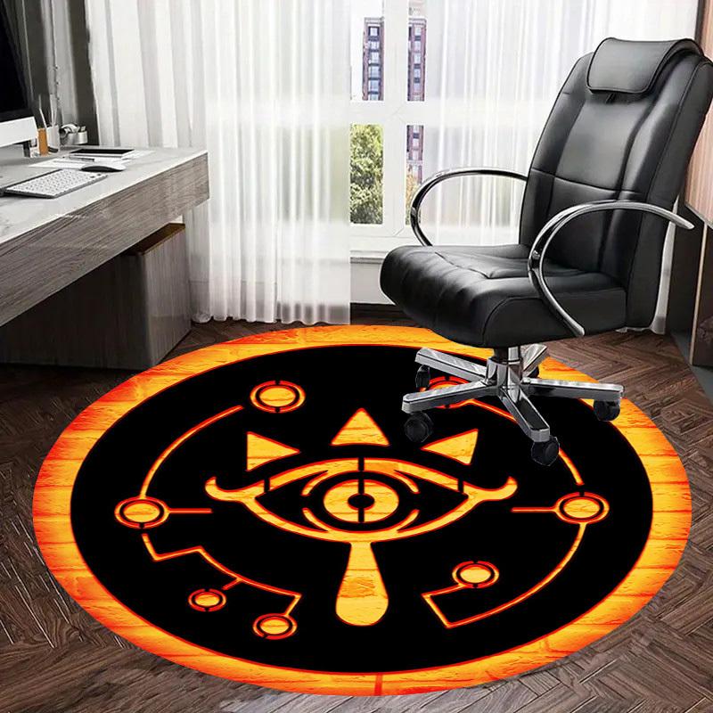 1pc Eye Symbol Round Carpet, Made of Polyester,Perfect for Decorating Office Chairs, Living Rooms Fplt097