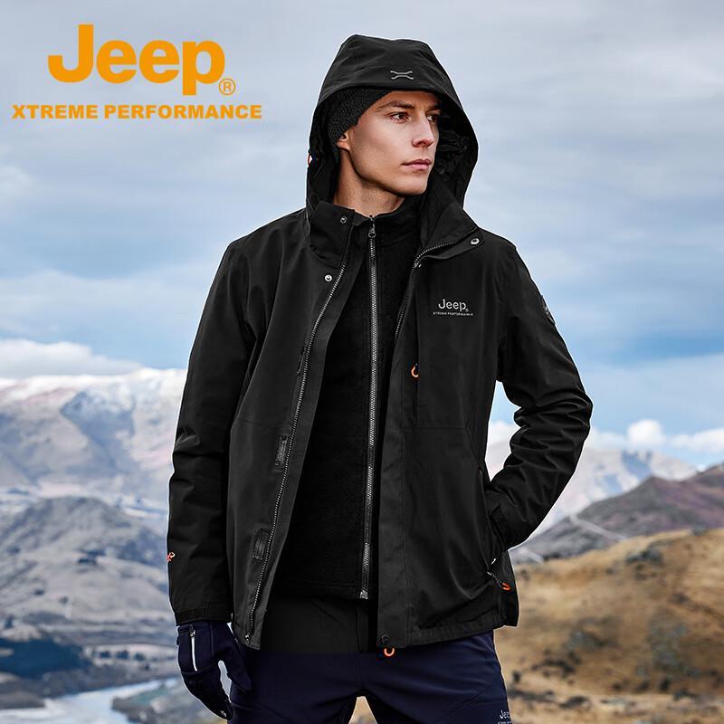 JEEP 2024 Unisex 3-in-1 Fleece Lined Outdoor Jacket
