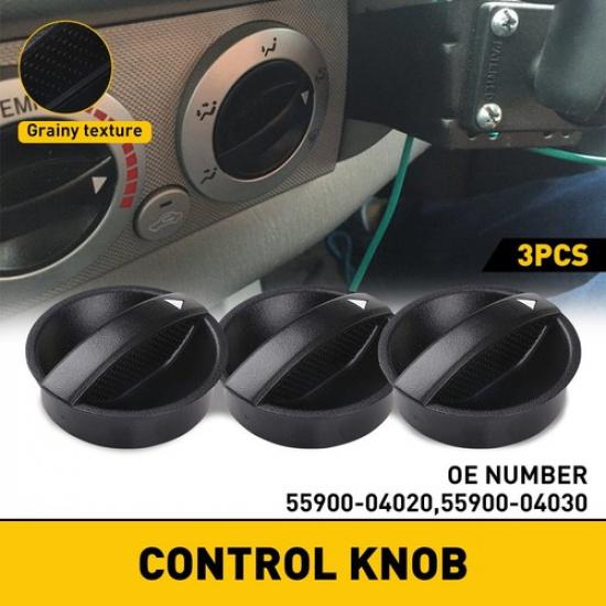 3Pcs AC Climate Control Knob Switch 65551820A For Toyota Tacoma 2005-2011