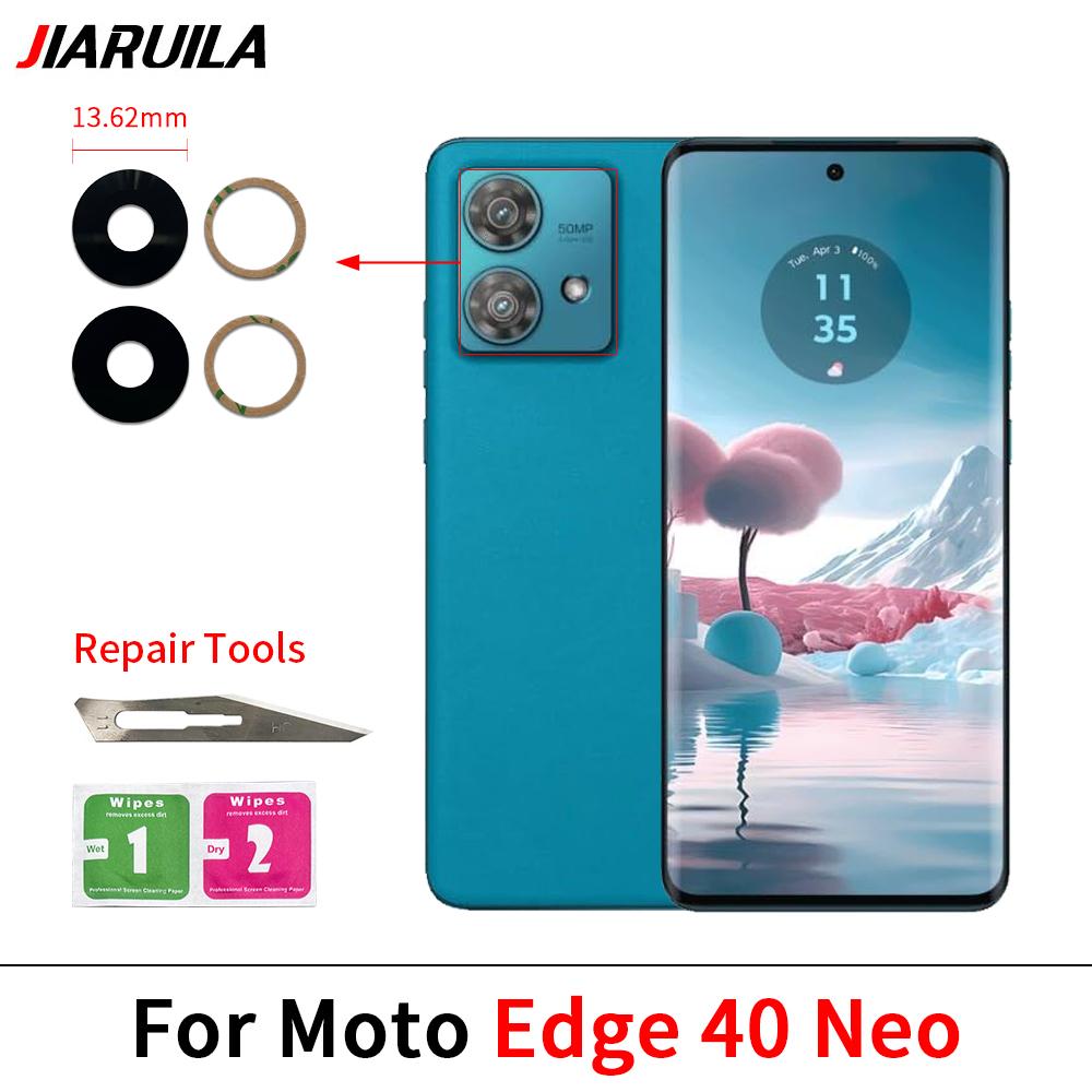 Rear Back Camera Glass Lens For Moto E6S E11 E11 E11i Edge 11 Fusion Neo 11 Neo Camera Glass With Glue Adhesive + Repair Tools