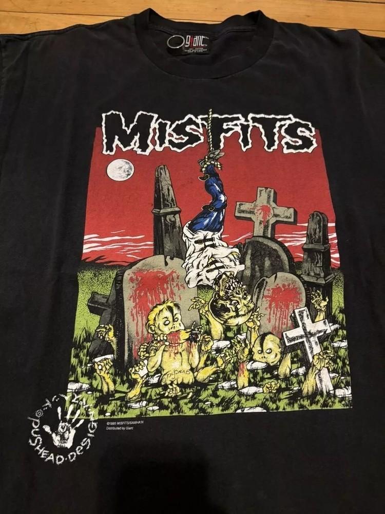 Misfits Shirt, Misfits Black Retro Style Cotton T-shirt Unisex Vtg S-5XL Unisex T-Shirt XXXXL