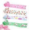 Cartoon Easter Printed Ribbons Wreath Bow Crafts Vibrant Colors Rabbit Egg Ribbon Festival Handmade Gift Packaging Ribbon