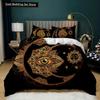 Bohemian Duvet Cover Set Golden Sun Twin Bedding Set Boho Style for Teens Adults Double Queen King Size Polyester Qulit Cover