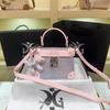 Song Brokat Rosa Kasten Tasche: 2026 Damen-Modehandtasche inspiriert vom chinesischen Kulturerbe