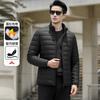 Winter new men's coat medium and old cotton-padded clothes fashionable warm casual stand-up collar warm cotton-padded clothes