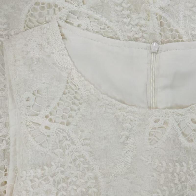 ITISF4 French Style Embroidered Lace Dress