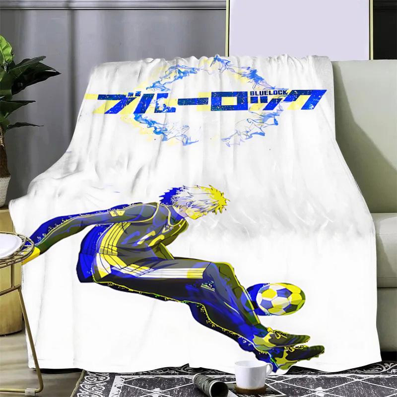 Koc z nadrukiem anime Blue Lock Japonia Koc piknikowy Ciepły koc Miękki i wygodny koc Dom Podróż Prezent urodzinowy