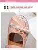2026 Spring/Autumn Embroidered Hanfu Shoes for Baby Girls, Ancient Style Leather Princess Shoes, Trendy Children's National Style Footwear