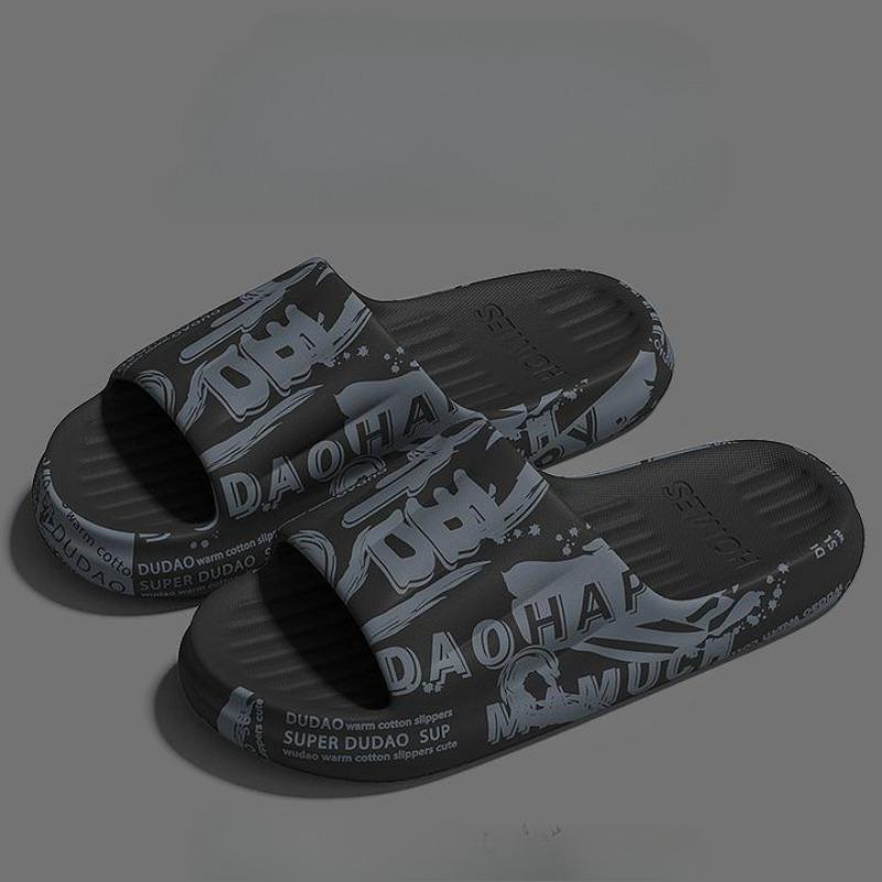 Anti-Slip Bath Slippers Home Comfortable Thickened Design Men Women Couples Slides EVA Material Easy To Wear Indoor Shoes