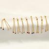 14K Gold Plated Adjustable Water Wave Chain Bracelet/Necklace with Colorful Cubic Zirconia 