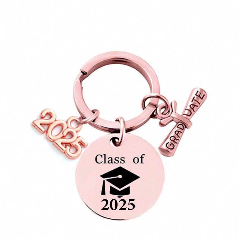 Stainless Steel Graduation Keychain Pendant - Gift Engraving Available