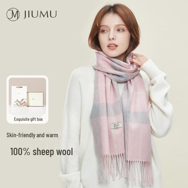 JIUMU Women's Pure Wool Scarf & Shawl