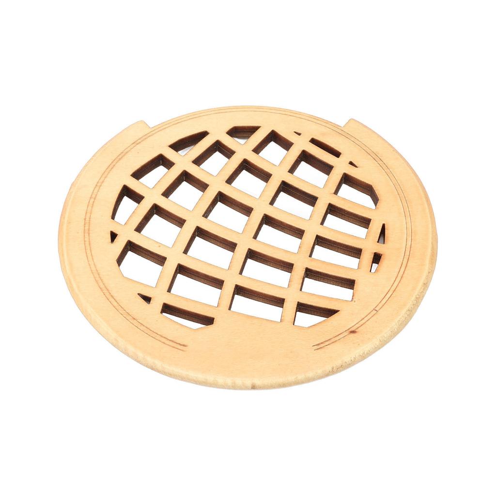 Guitar Sound Hole Cover Hollow Design Wooden Soundhole Protector Cover for 41in Acoustic Guitars Light Wood Color