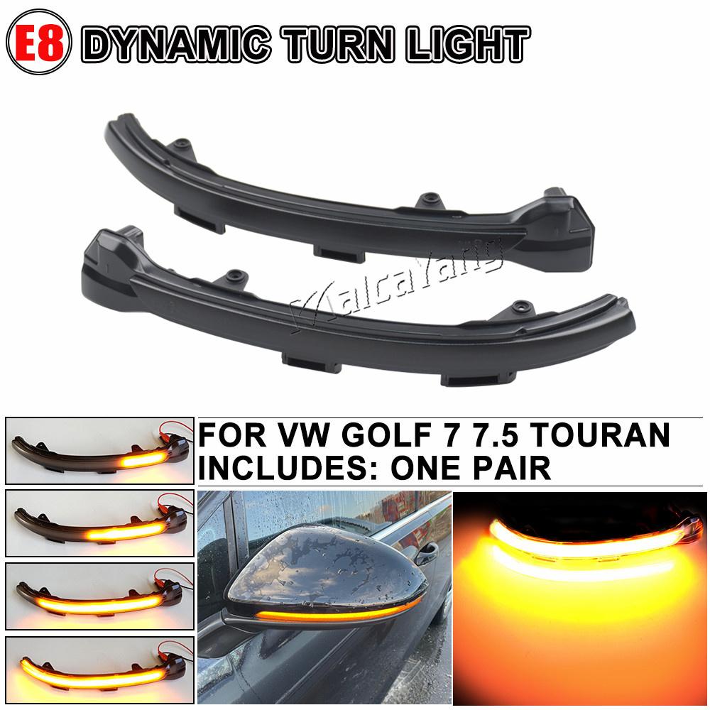 

For VW Golf 7 VII MK7.5 JETTA MK7 Touran Dynamic Turn Signal LED Side Wing Rearview Mirror Indicator Blinker Sequential Light