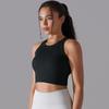 Nessaj Seamless Knit Solid Yoga Vest Sleeveless Sports Tank Top Running Fitness Top