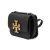 Tory Burch Eleanor Double T Gold Logo Flap Leather Crossbody Shoulder Bag Small Women Bags Black 147831-001