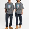 Timberland Letter Pattern Printed Casual Loose Comfortable Breathable Round Neck Short Sleeve Drop Shoulder T-Shirt Unisex T-Shirt Rock-Blue A6QAH-DH3