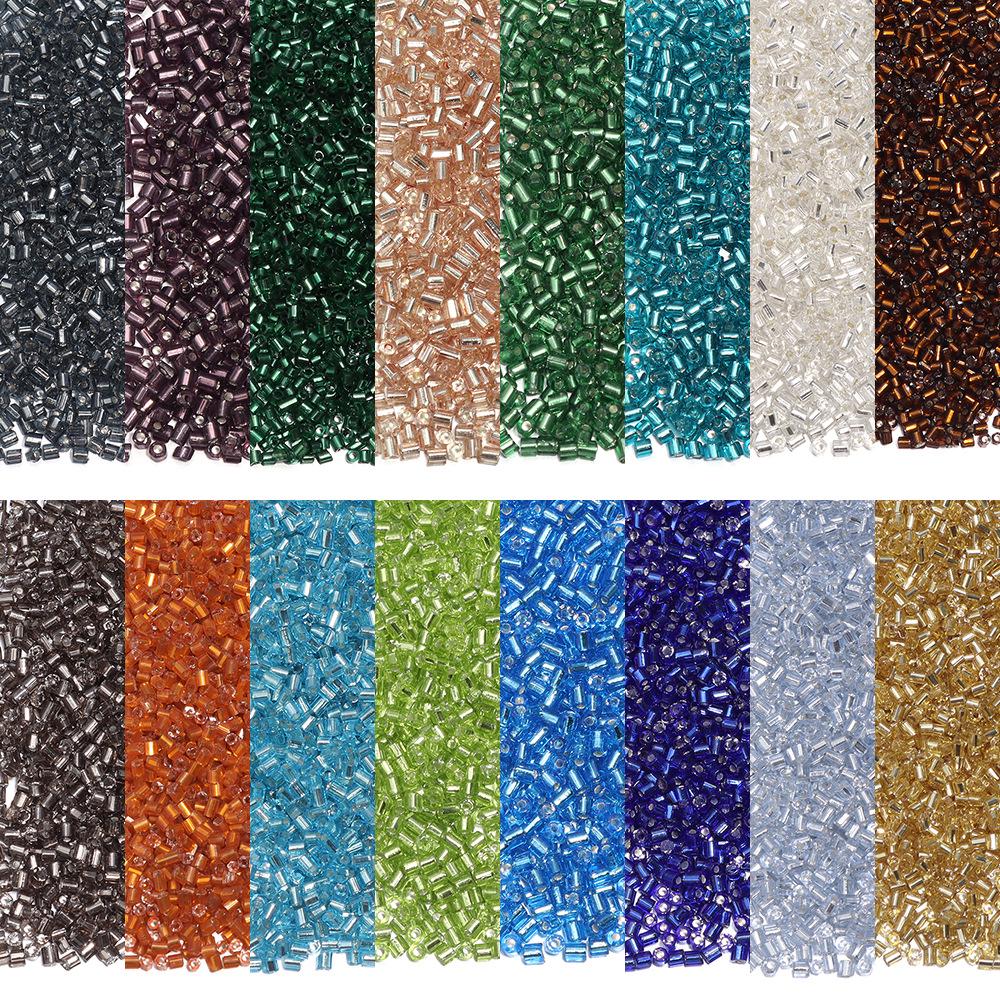 Silver-Plated 2.5mm Colored Glass Seed Beads for DIY Bracelets and Beading Projects