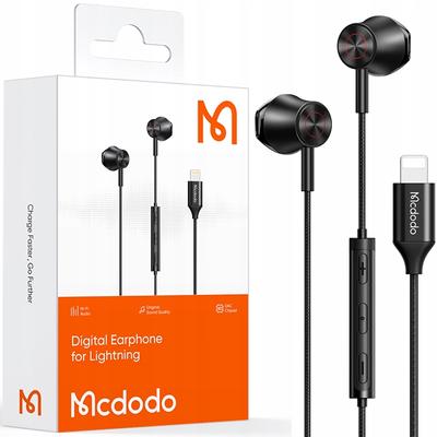 Mcdodo Wired Headphones With Microphone In-Ear Lightning For Iphone 14 13
