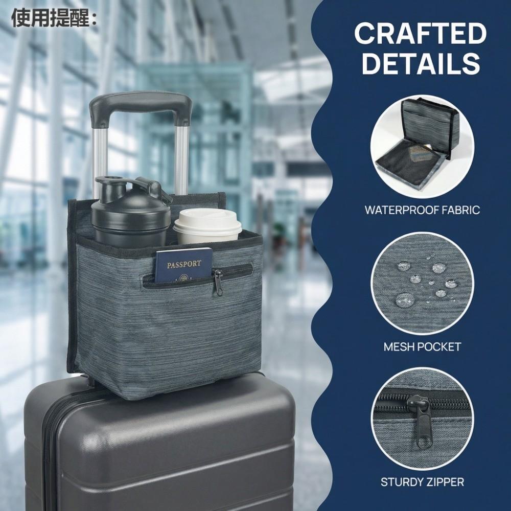 With Bottle Organizer Suitcase Cup Holder Portable Universal Luggage Handle Bag Oxford Cloth Suitcase Hanging Pouch
