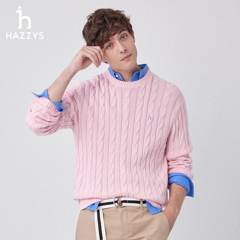 HAZZYS Men's Cotton Cable Knit Pullover