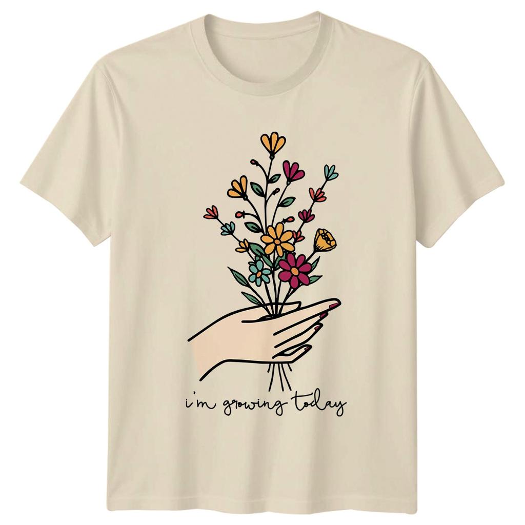 Im Growing Today Unisexs TShirt Self Care Floral Gardening Birthday Gift For Her