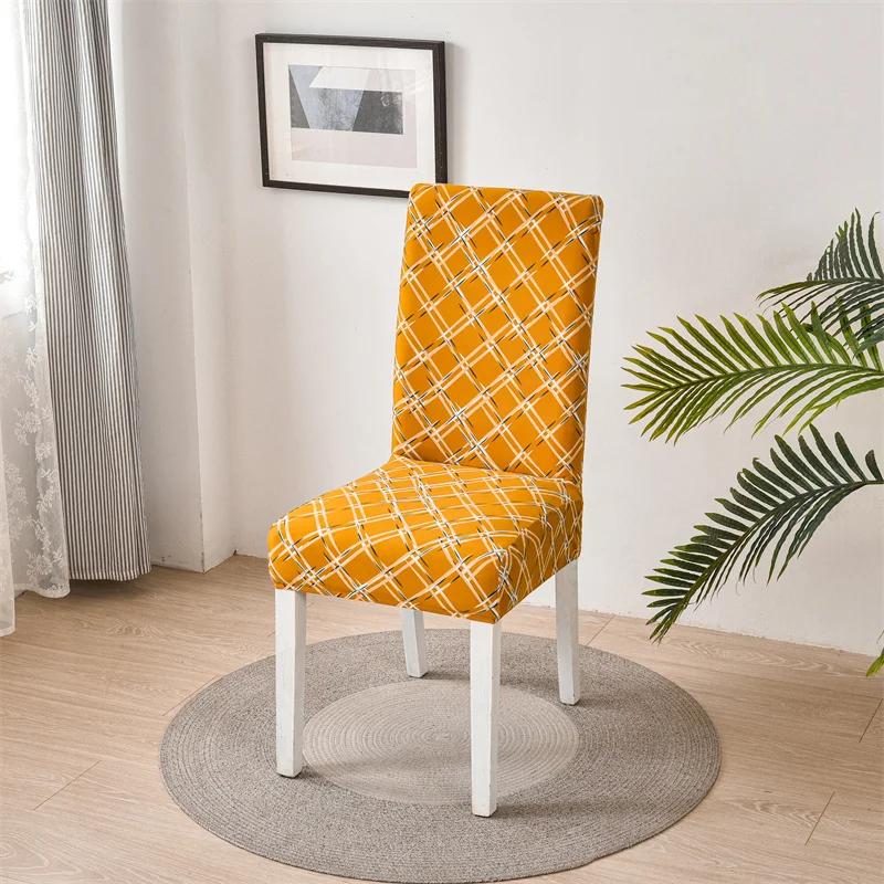 Stuhlhussen für Esszimmerstühle, elastisch, Blumenmuster, Stretch-Stühle, Schonbezüge, Sitzbezüge, Schutz, abnehmbar, für Hochzeit, Hotel, Küche