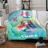 Magical Mermaid And Friends Sea Life Theme Blanket Perfect Home Decor Gift For Adults T49