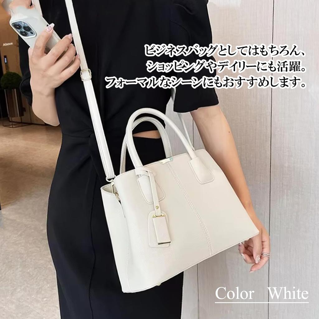 Kanon Crochet 2-Way Shoulder BagHandbag, Square Design, Perfect for Office, Business, Formal Occasions, Commuting, Lightweight, with Charm, Synthetic