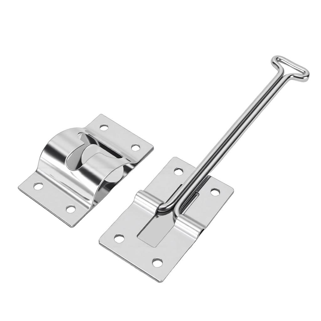 RV Door Holder Stainless Steel T Trailer Door Holder Catch for Trailers Camping Vehicle Trucks