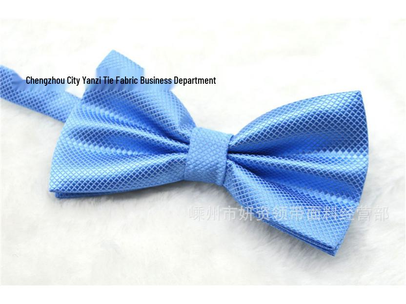 Korean Style Double Layered Solid Color Bow Tie for Men's and Women's Formal or Wedding Wear