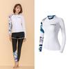 Womens 2-Piece UV Protection Wetsuit Set Snorkeling Surfing Swimming Long Sleeve Quick Dry Rash Guard