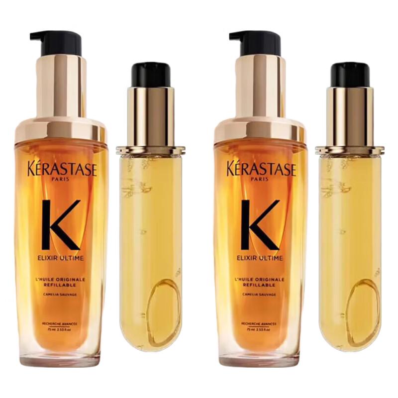 

Kérastase Elixir Ultime Originale Hair Oil 75ml Bottle + 75ml Refill Duo (x2)